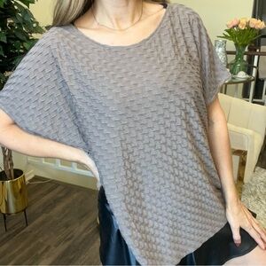 Gerry Weber Vintage Sleeveless Loose Fit Round Neck Flowy Jacquard Top Shirt XL